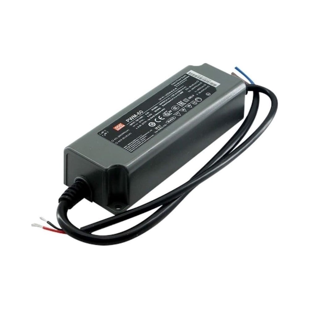 Изображение товара LED-драйвер AC-DC Mean Well PWM-60-24 Т02281007 для светодиодных систем надежный