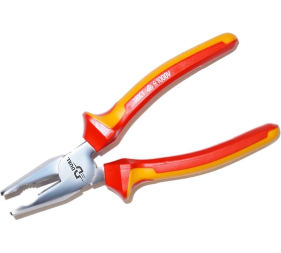 Изображение товара Диэлектрические плоскогубцы DUEL комбинированные 1000V 180мм, DE10-18-0180