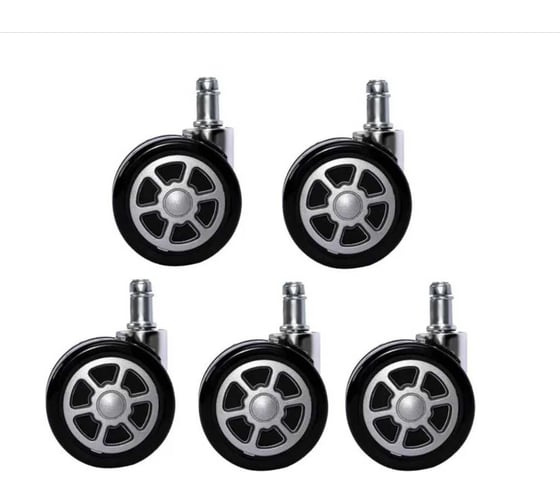 Изображение товара Колесо для кресла Brante 60 мм на штыре М11 хромированное комплект 5шт 656001