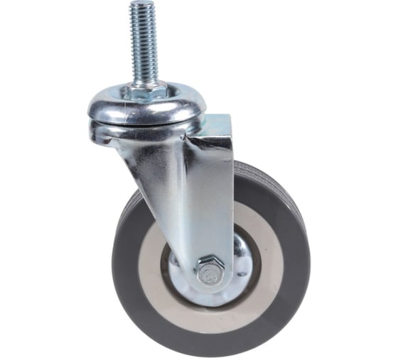 Изображение товара Колесо Brante поворотное 75 мм. на штыре серая резина 33075T 107240