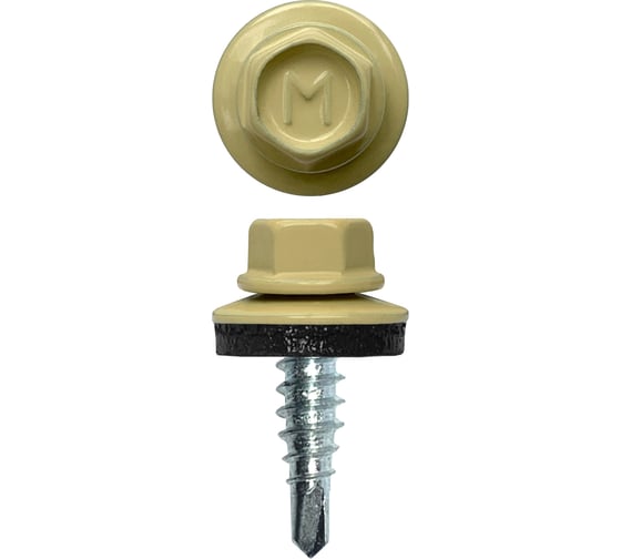 Изображение товара Кровельный саморез Daxmer 4,8х19 RAL 1014 сверло №2, 400 шт 00000310434