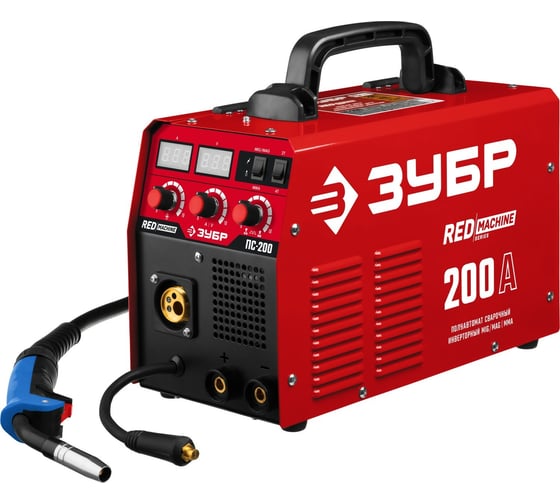 Изображение товара Инверторный сварочный полуавтомат Зубр 200 А, ПС-200