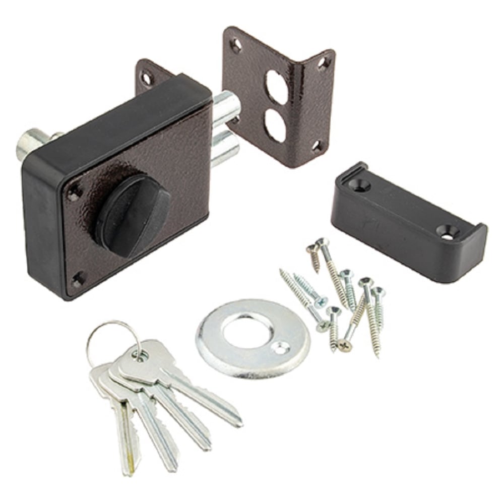 Изображение товара Накладной замок ЗЕНИТ ЗН-1-3-1 медь 5 ключей цилиндровый 2 ригеля