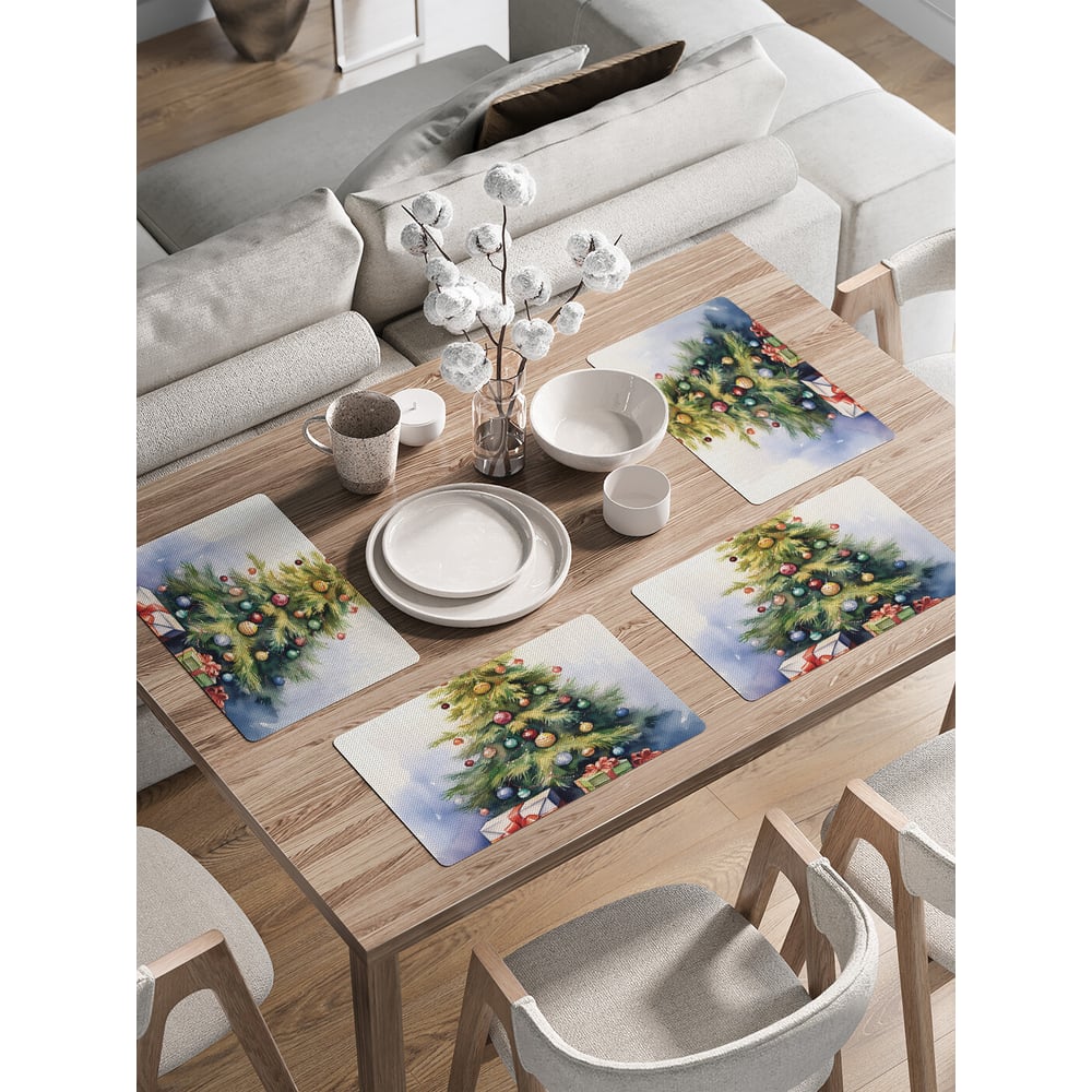 Изображение товара Набор из 4 тканевых салфеток для сервировки JOYARTY Сказочный праздник 30x46 см