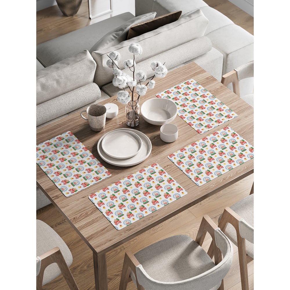 Изображение товара Набор тканевых салфеток для сервировки JOYARTY 30x46 см 4 шт "Сказочные котики"