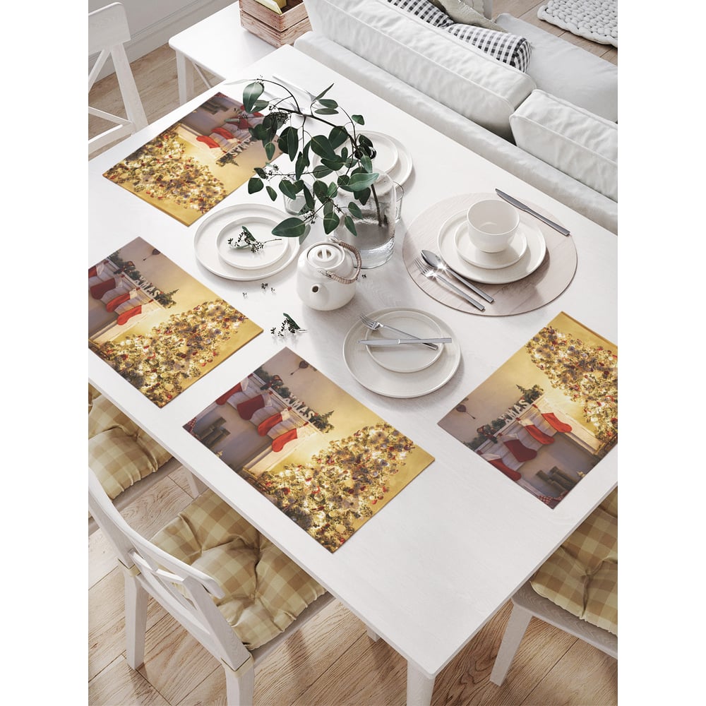 Изображение товара Салфетки JOYARTY для сервировки "Новогодняя атмосфера", 4 шт