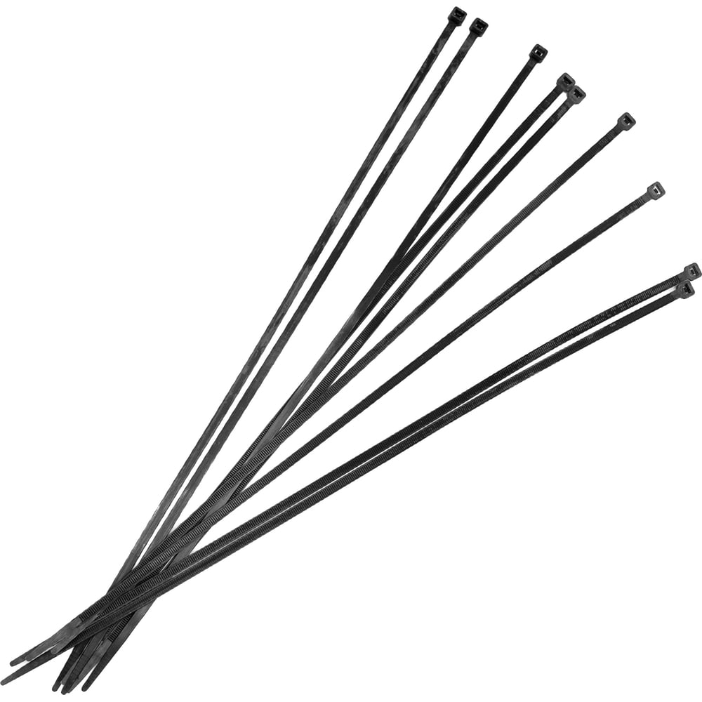 Изображение товара Нейлоновые хомуты Политех черные 400x4.8 мм упаковка 50 шт