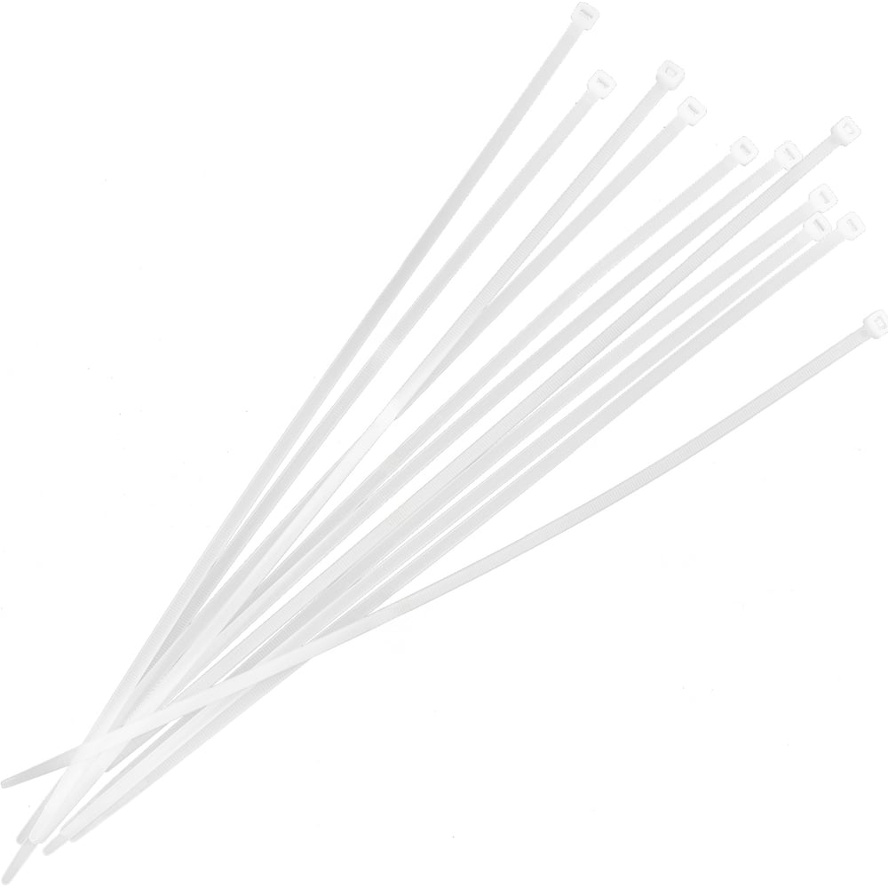 Изображение товара Нейлоновые хомуты Политех белые 350x4.8 мм упаковка 100 шт Изображение товара Нейлоновые хомуты Политех белые 350x4.8 мм упаковка 100 шт