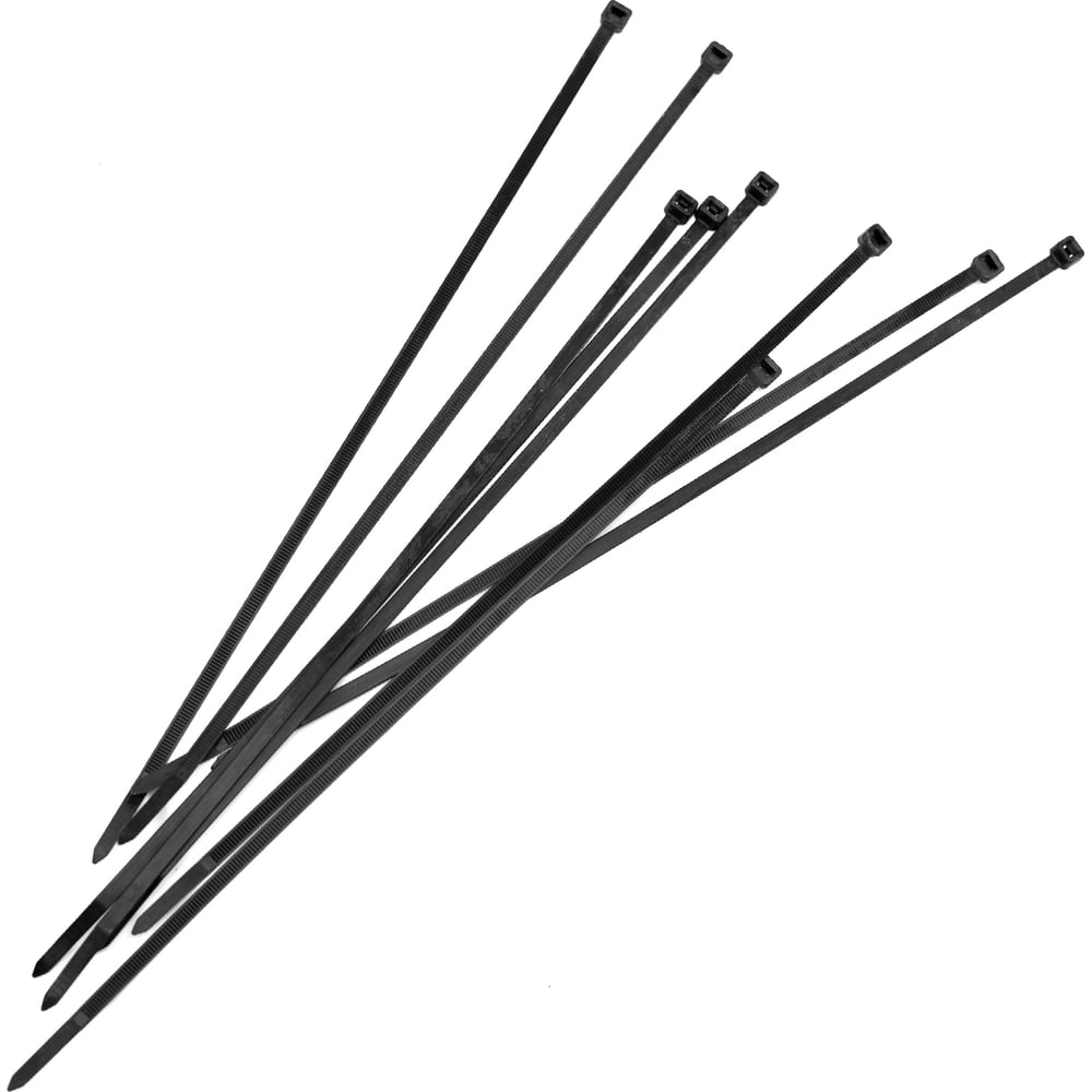 Изображение товара Хомуты нейлоновые Политех 300x4.8 мм черные, упаковка 100 шт