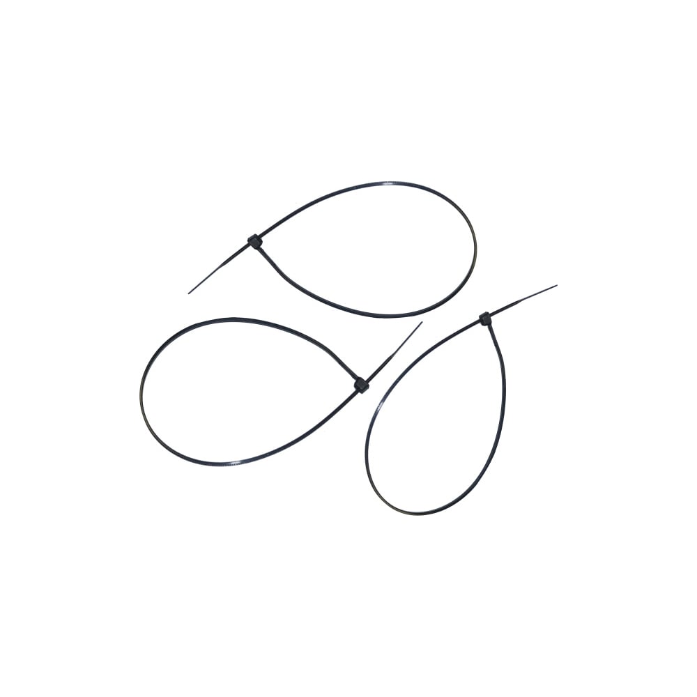 Изображение товара Нейлоновые хомуты Политех черные 400x7.6 мм, упаковка 100 шт.