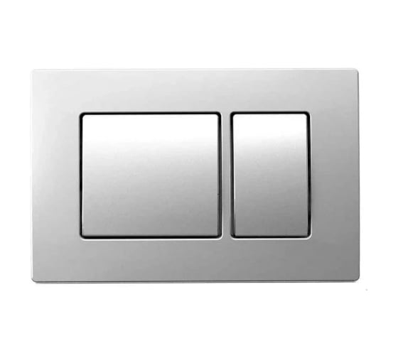 Изображение товара Панель смыва Azario цвет хром матовый (квадратная) 00084544