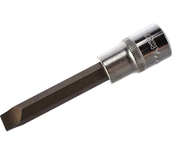 Изображение товара Насадка-вставка с битой шлиц SL10 1/2 10мм L=100мм Эврика ER-94306H 990294