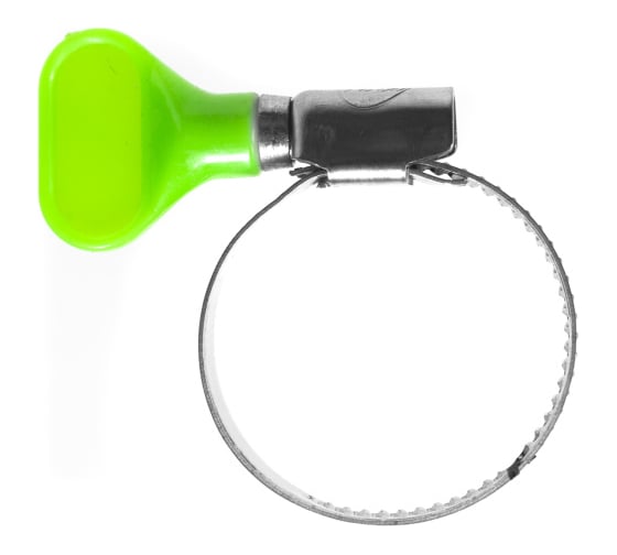 Изображение товара Червячные хомуты Политех накатные с пластиковым ключом, нерж. сталь, 10 шт. в упаковке, 20-35 мм 3204235