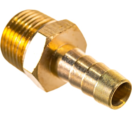 Изображение товара Штуцер пневматический наруж. резьба 3/8- елочка 8мм Эврика ER-MH06/05 935795