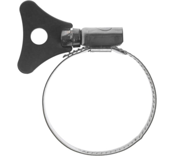 Изображение товара Червячные хомуты Политех накатные с металлическим ключом, нерж. сталь, 10 шт. в упаковке, 30-45 мм 3205145