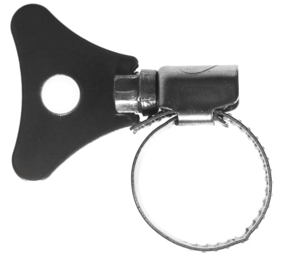 Изображение товара Червячные хомуты Политех накатные с металлическим ключом, нерж. сталь, 10 шт. в упаковке, 12-20 мм 3205120