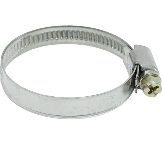 Изображение товара Червячные хомуты Политех накатные, нержавеющая сталь, 5 шт. в упаковке, 32 мм-50 мм 3203132