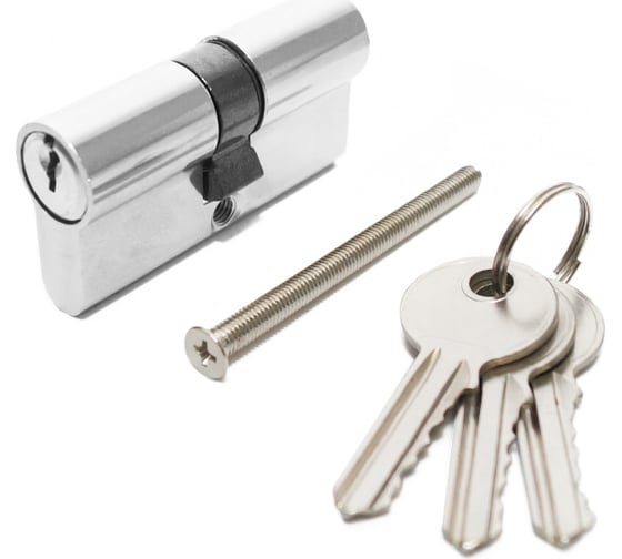 Изображение товара Цилиндровый механизм Политех ключ-ключ, цвет серебро, 60 мм 8125061