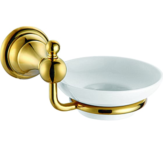 Изображение товара Мыльница Azario ELVIA керамическая, золото 00081792