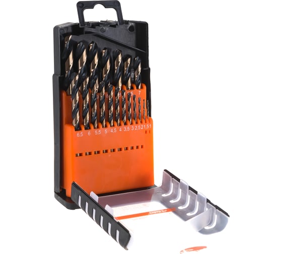 Изображение товара Набор сверл по металлу Р6М5К5 1.0-10 мм, 19 шт. пласт/ф Professional АвтоDело 40819 14573