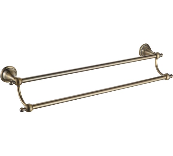 Изображение товара Полотенцедержатель Azario ELVIA трубчатый, двойной 60 см, бронза 00081825