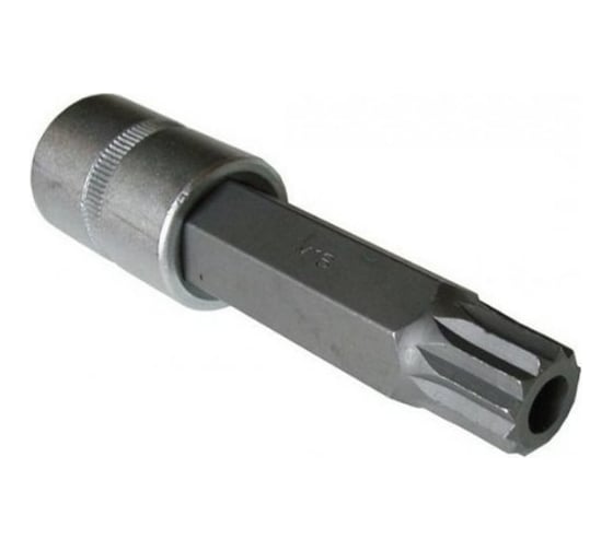 Изображение товара Головка со вставкой SPLINE M16 с отверстием, 1/2", L=100 мм АвтоDело 39616 15010