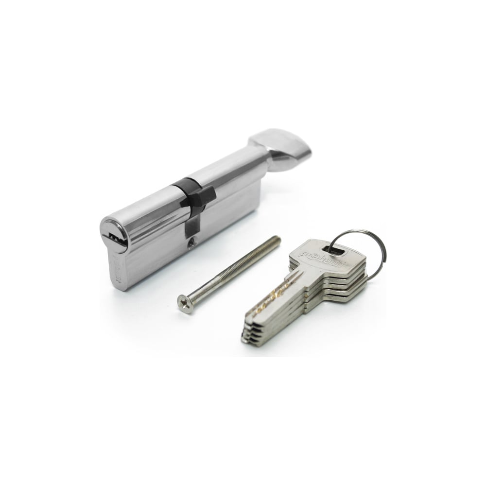 Изображение товара Цилиндровый механизм Pobedit ключ-защелка 50/40 серебро надежная защита