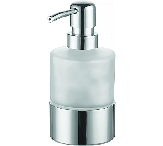 Изображение товара Дозатор жидкого мыла Azario NESSY стеклянный, настольный, хром 00082020