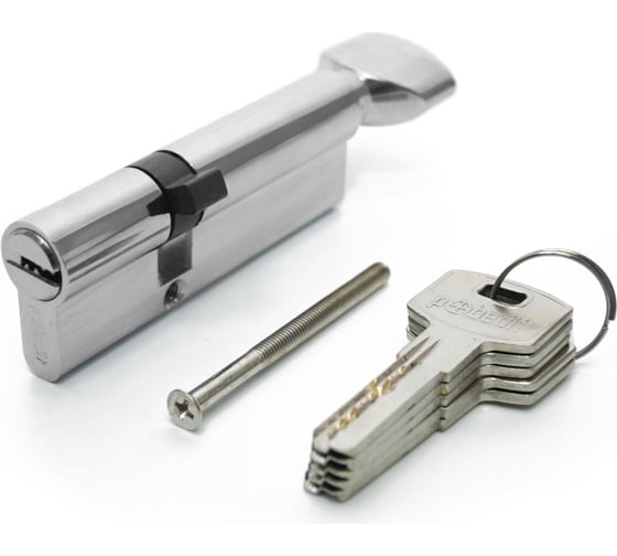 Изображение товара Цилиндровый механизм Pobedit ключ-защелка, цвет серебро, В35x55 мм 8126351