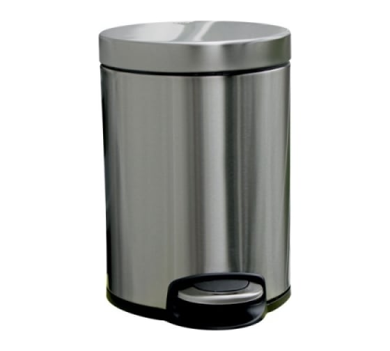 Изображение товара Корзина для мусора с педалью Merida металлическая, напольная, с микролифтом, матовая, 5 л KIM413