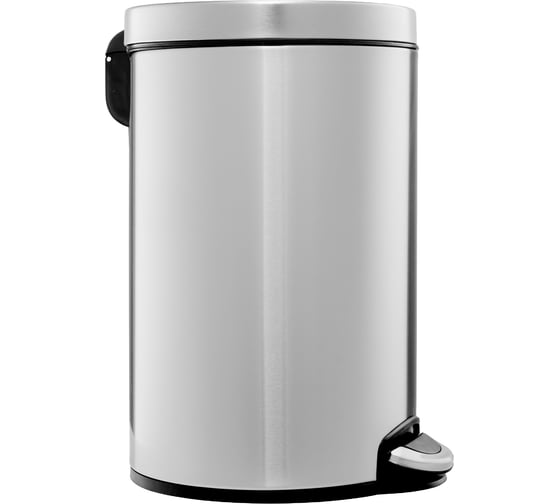 Изображение товара Корзина для мусора с педалью Merida металлическая, напольная, с микролифтом, матовая, 12 л KIM414