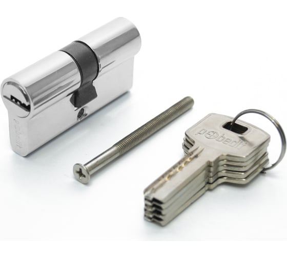 Изображение товара Цилиндровый механизм Pobedit ключ-ключ, цвет серебро, 70 мм 8127071