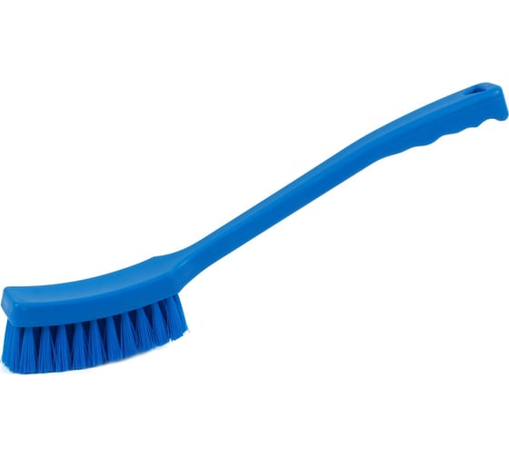 Изображение товара Щётка с длинной ручкой NV жёсткий ворс, 410 мм, синяя NV-02610-3B