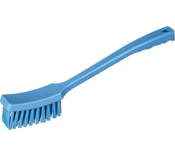 Изображение товара Щётка с длинной ручкой NV жёсткий ворс, 410 мм, синяя NV-02610-3B