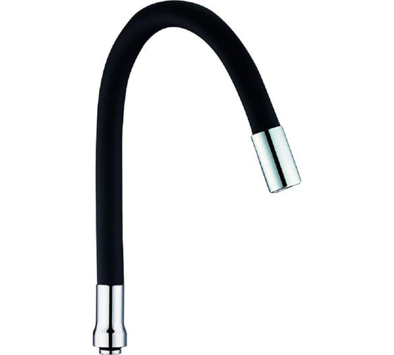 Изображение товара Гибкий излив MasterProf для кухонного смесителя, силиконовый, черный ИС.200324