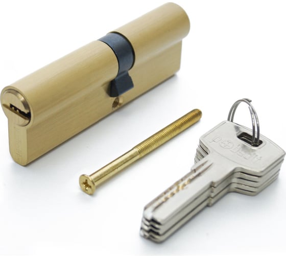 Изображение товара Цилиндровый механизм Pobedit ключ-ключ, цвет золото, 50x40 мм 8127420