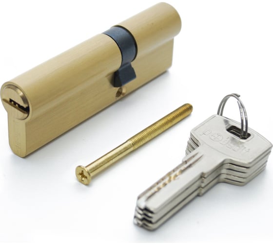 Изображение товара Цилиндровый механизм Pobedit ключ-ключ, цвет золото, 55x35 мм 8127440