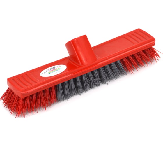 Изображение товара Щетка для пола Uctem-Plas 25 см, мягкая щетина, резьбовое крепление, красный YF341-R