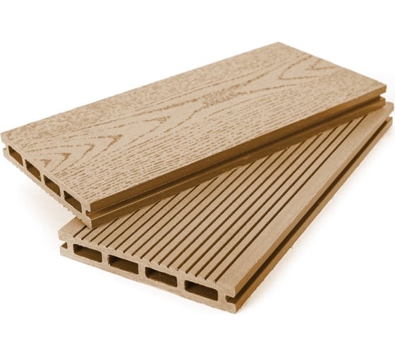 Изображение товара Террасная доска Grand Line 140 мм вельвет и тиснение бронза 4м 418099