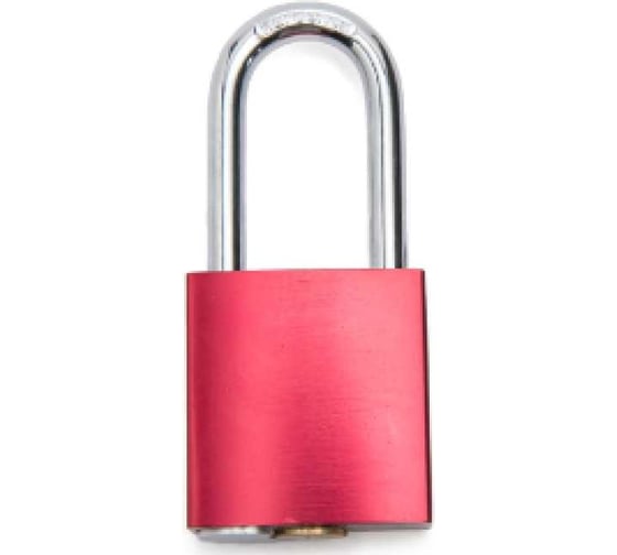 Изображение товара Блокировочный замок Точка Безопасности алюминиевый, пиновый цилиндр, стальная дужка, высота - 38 мм, красный gwr027PS38RED
