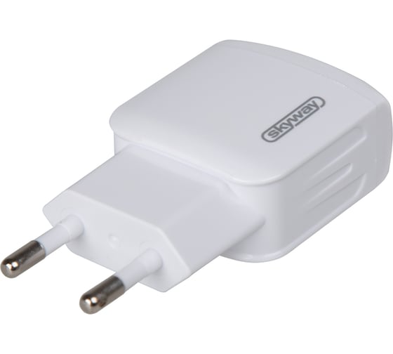 Изображение товара Сетевое зарядное устройство SKYWAY 220v 12w usb (2.4a) белый S04602006
