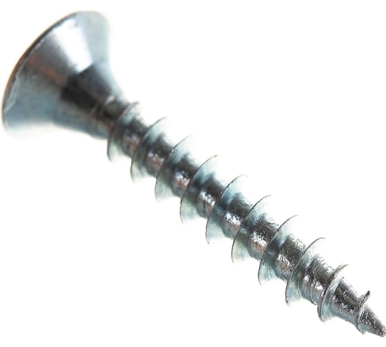 Изображение товара Потайной универсальный шуруп Метизный двор 5.0x30, оцинкованный, 500 шт. 4690441022592