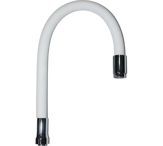 Изображение товара Гибкий излив MasterProf для кухонного смесителя силиконовый, белый ИС.200325