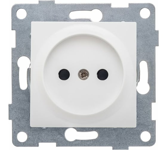 Изображение товара Розетка GUSI ELECTRIC однопостовая Ugra б/з с з/ш, механизм, 16А, 250В, белый. С11Р2-001