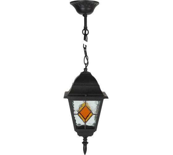 Изображение товара Светильник садово-парковый De Fran Е27 60Вт Витраж IP44 черный N, фактурное с цветными вставками стекло, TV-602HG