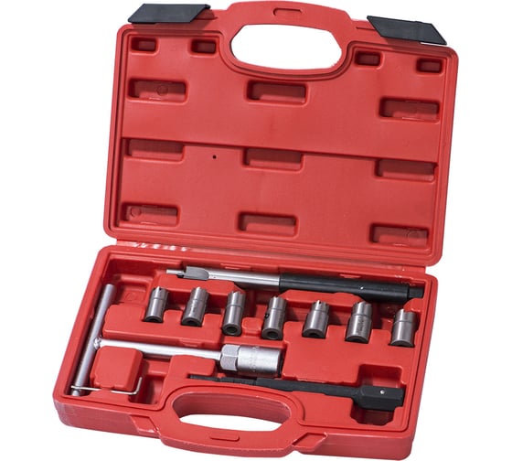 Изображение товара Набор для притирки седел форсунок дизельного ДВС 10 предметов AV Steel AV-920027