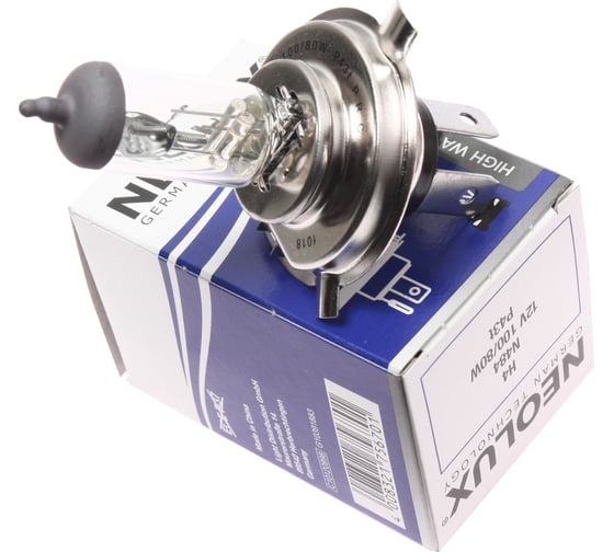 Изображение товара Автолампа NEOLUX H4 100 80 P43t-38 RALLY 12V 1 10 100 N484