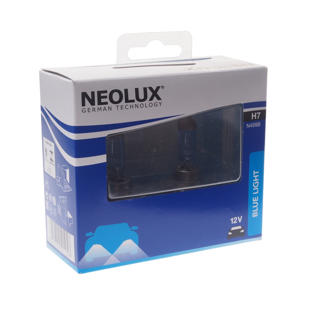 фото Автолампа neolux h7 55 px26d blue light 4000k бокс, 2шт 12v 1 10 n499b-2scb