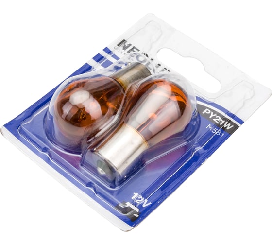 Изображение товара Автолампа NEOLUX PY21W BAU15s YELLOW блистер, 2шт 12V 1 10 N581-02B