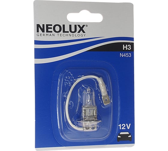 Изображение товара Автолампа NEOLUX H3 55 PK22s блистер 12V 1 10 100 N453-01B
